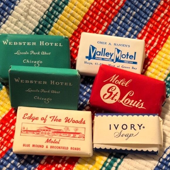 Vintage Soap Collection with Various Motel Logos MCM - Picture 1 of 10